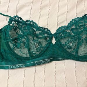Lounge Emerald Green Lace balcony Bralette